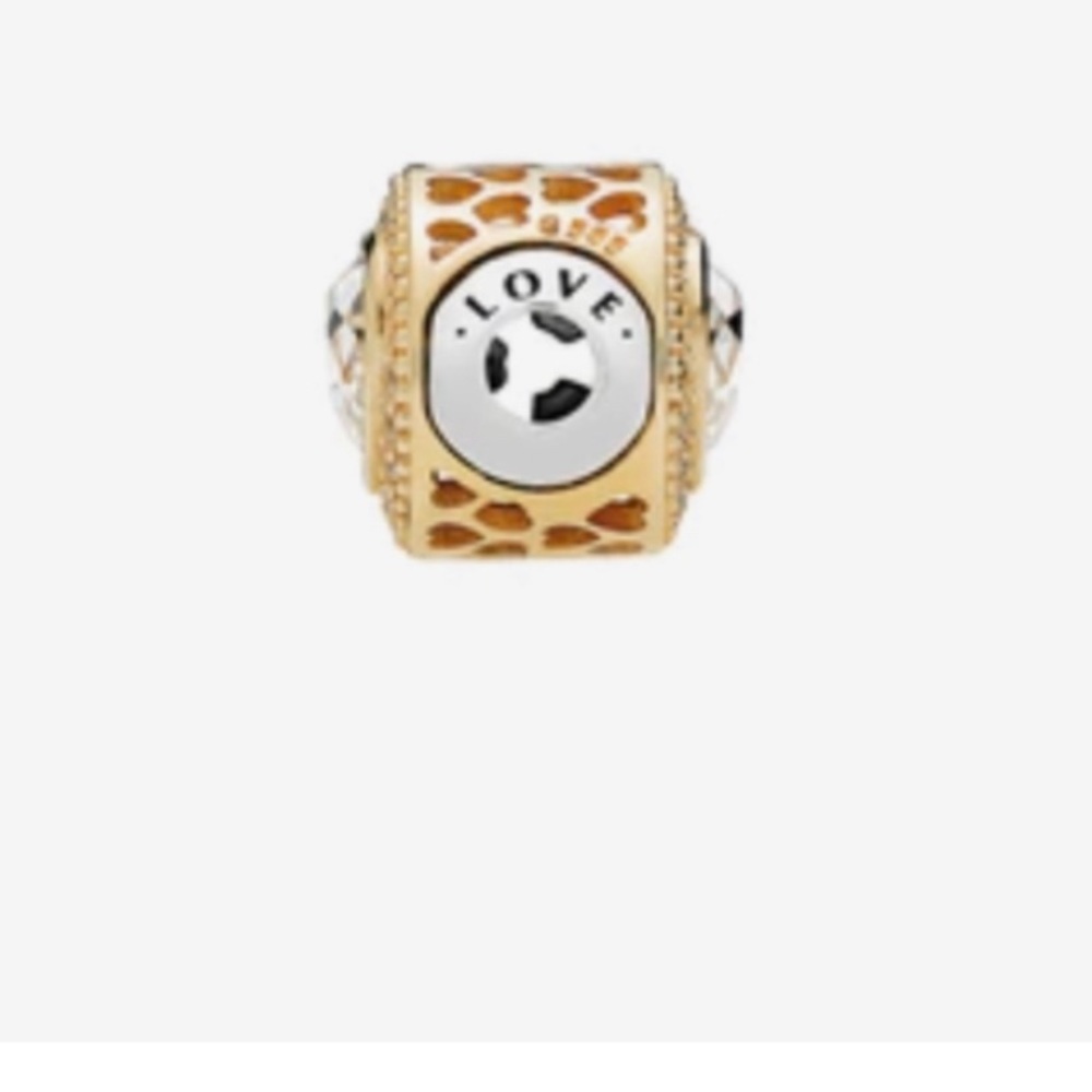 NEW 14K Gold, Silver and Swarovski Pandora Charm